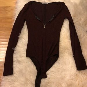 black and red bodysuit